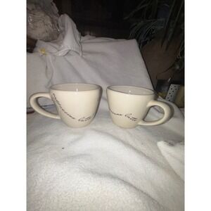 Chefs Set of 2 Coffee Mugs Cappuccino Latte Americano Ceramic